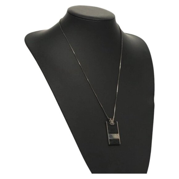 LOUIS VUITTON Damier Graphite Pandantif Soho Necklace - Picture 1 of 15